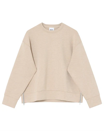 Day Birger et Mikkelsen - Crewa Scuba Sweatshirt - Beige Melange